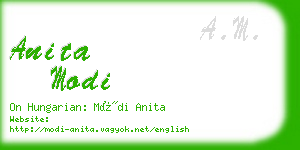 anita modi business card